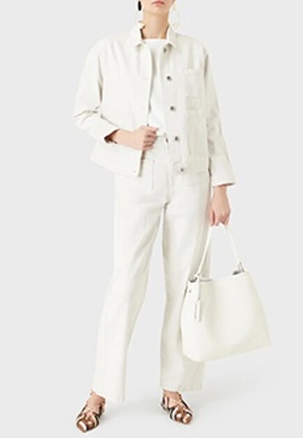 Джинсы широкого кроя EMPORIO ARMANI