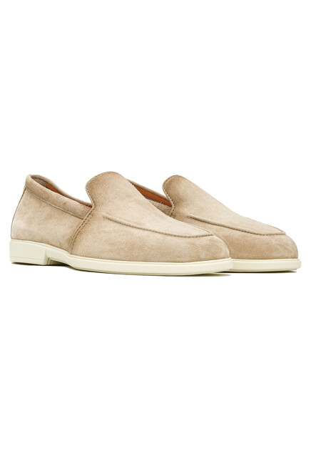 Замшевые лоферы  SANTONI - ИТАЛИЯ