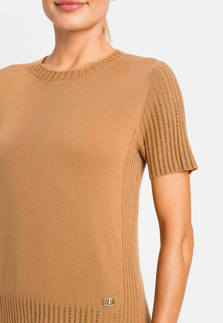 Футболка TWINSET Milano  - Вискоза - цвет коричневый