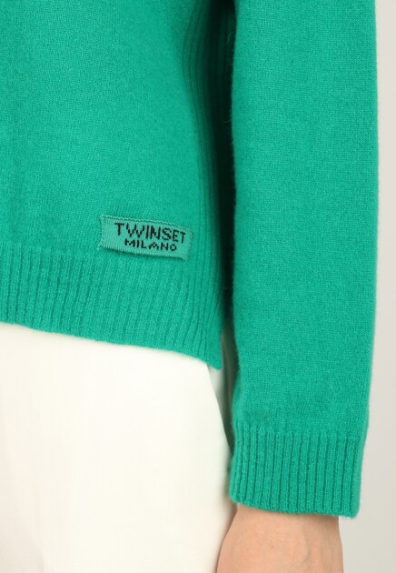 Джемпер TWINSET Milano  - Шерсть, Кашемир - цвет зеленый