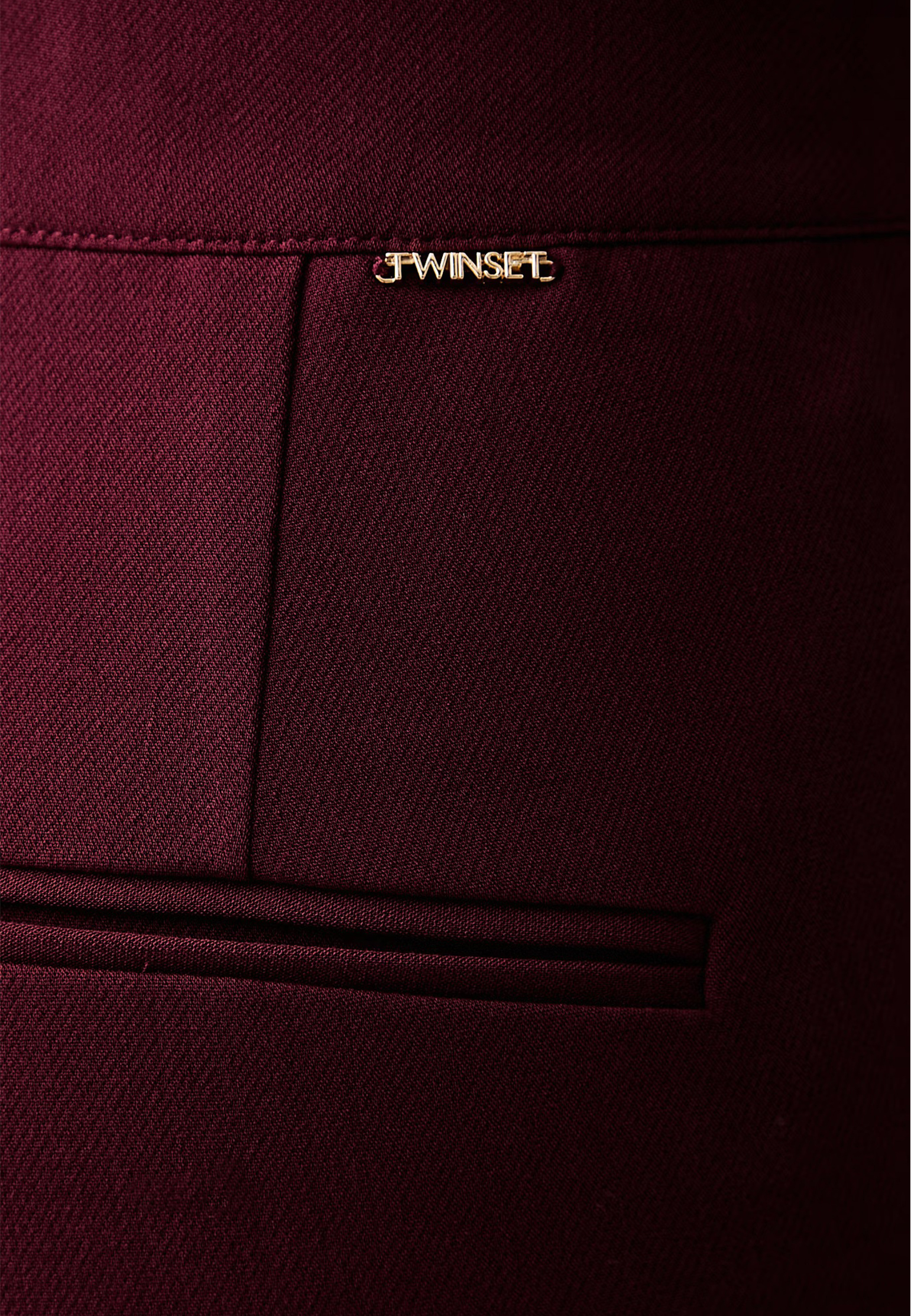Брюки TWINSET Milano  - Полиэстер - цвет бордовый