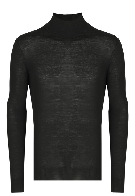 Водолазка из тонкой шерстяной пряжи EMPORIO ARMANI