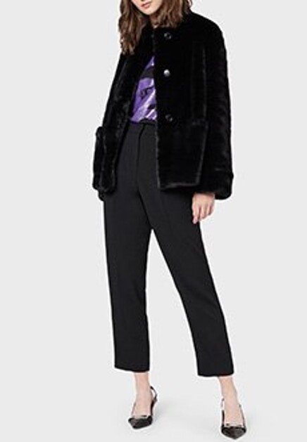 Шуба из экомеха EMPORIO ARMANI