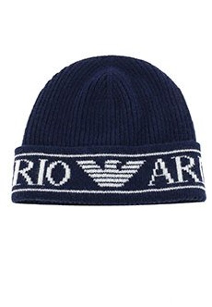 Синяя шапка EMPORIO ARMANI