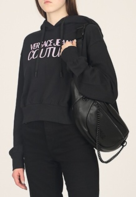 Черная поясная сумка VERSACE JEANS COUTURE
