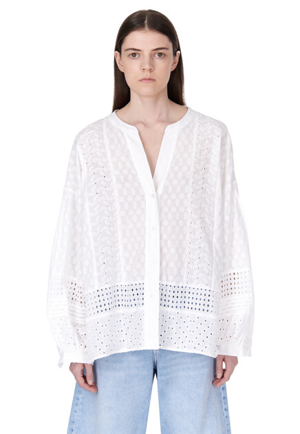 Блуза IVI COLLECTION  - Хлопок - цвет белый