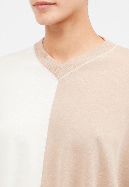 Пуловер в стиле колор-блок MM6 Maison Margiela