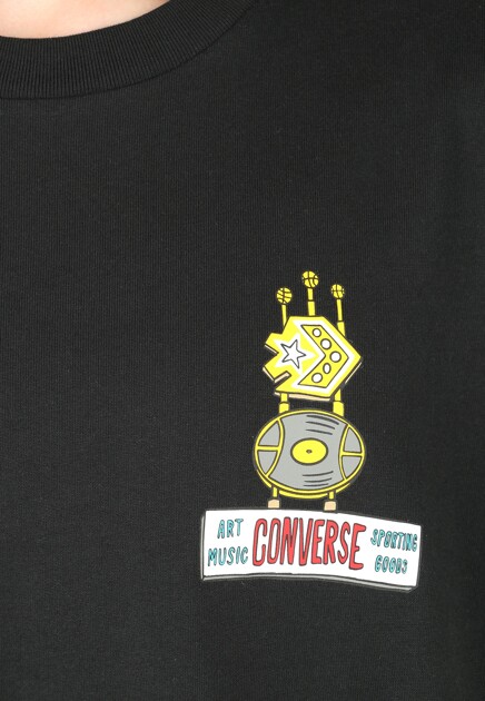 Футболка CONVERSE  - Хлопок - цвет черный