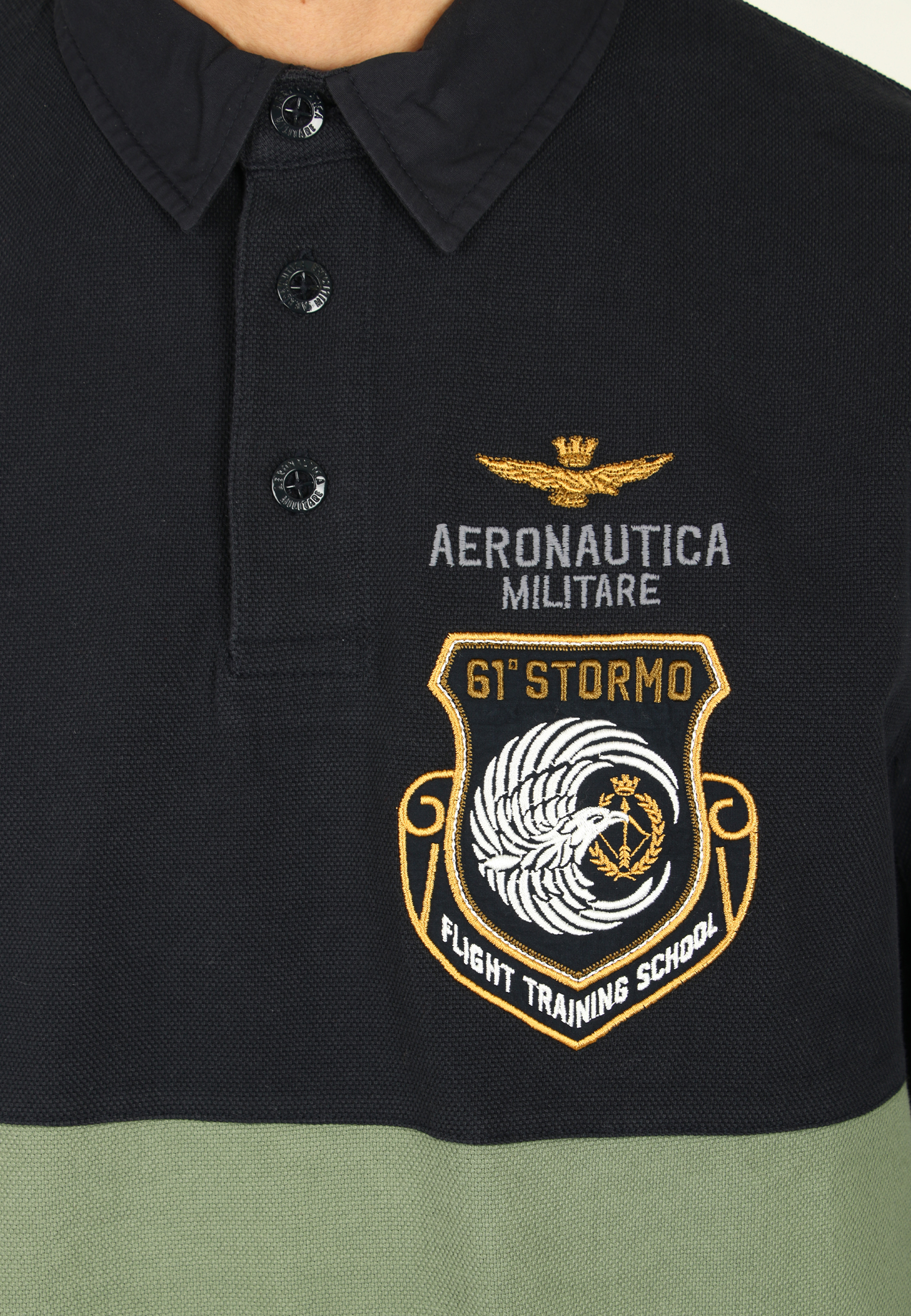 Поло AERONAUTICA MILITARE  - Хлопок - цвет синий