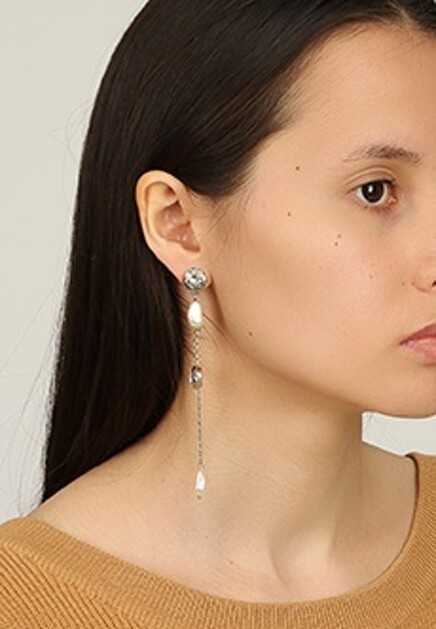 Серебряные ассиметричные серьги ERMANNO SCERVINO