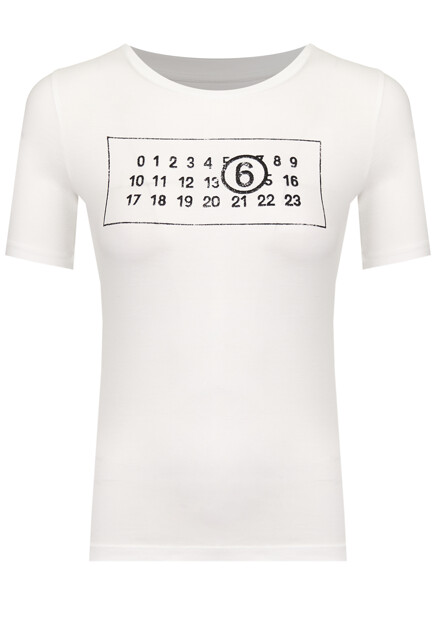 Футболка с логотипом  MM6 Maison Margiela