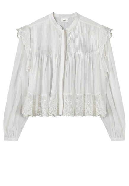 Блуза с кружевом ISABEL MARANT