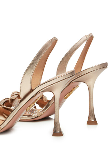 Босоножки AQUAZZURA  - Кожа - цвет золотой