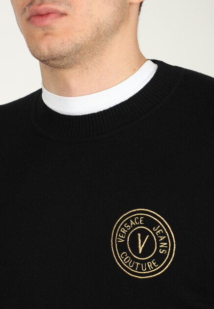 Пуловер VERSACE JEANS COUTURE  - Хлопок - цвет черный