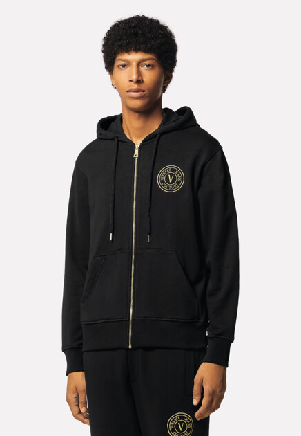 Толстовка на молнии с логотипом  VERSACE JEANS COUTURE - ИТАЛИЯ