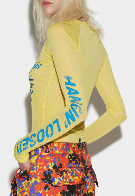 Лонгслив DSQUARED2  - Вискоза - цвет желтый