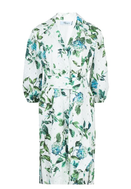 Платье с перфорацией и принтом Blue Moon BLUMARINE
