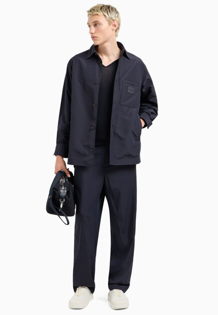 Нейлоновая рубашка с нашивкой  EMPORIO ARMANI - ИТАЛИЯ
