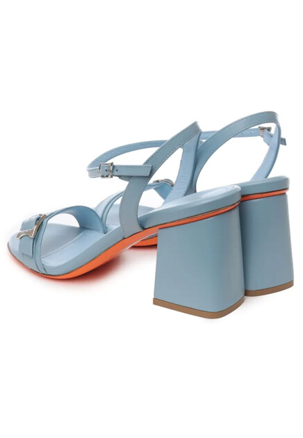 Босоножки SANTONI  - Кожа - цвет голубой