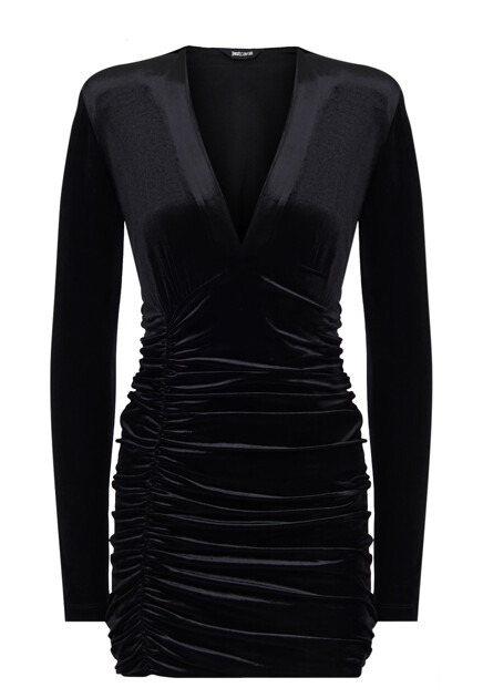 Мини-платье из бархата  JUST CAVALLI
