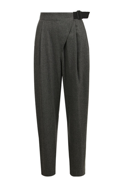 Зауженные брюки из смеси шерсти и кашемира  EMPORIO ARMANI