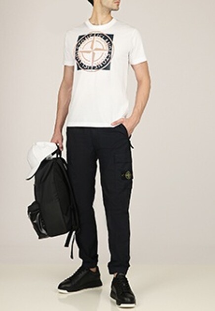 Футболка с логотипом STONE ISLAND