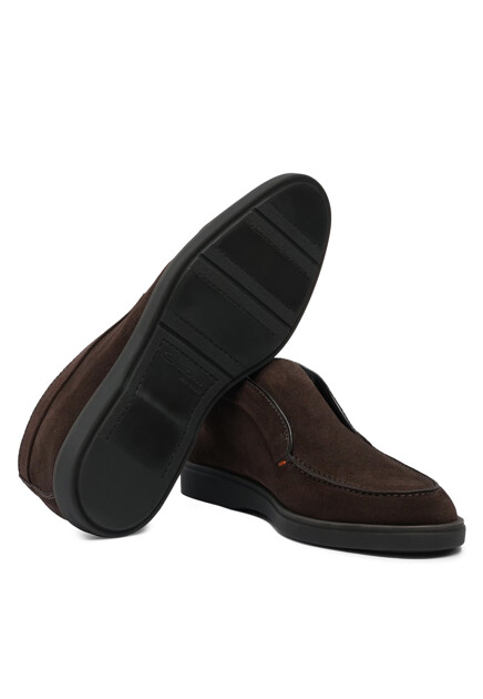 Полуботинки SANTONI  - Замша - цвет коричневый