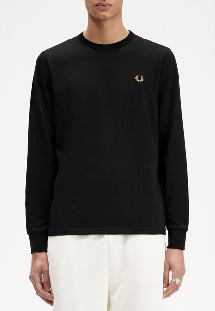 Лонгслив с принтом на спине FRED PERRY