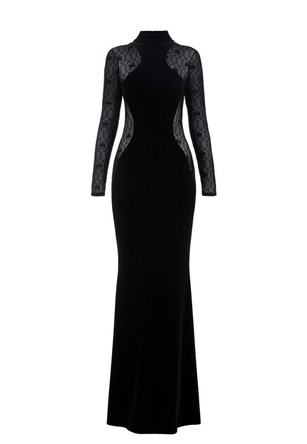 Платье из флокированного бархата ELISABETTA FRANCHI