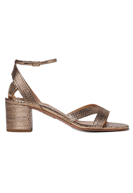 Босоножки на низком каблуке AQUAZZURA
