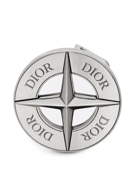 Пряжка для ремня из латуни с палладиевой отделкой DIOR & STONE ISLAND