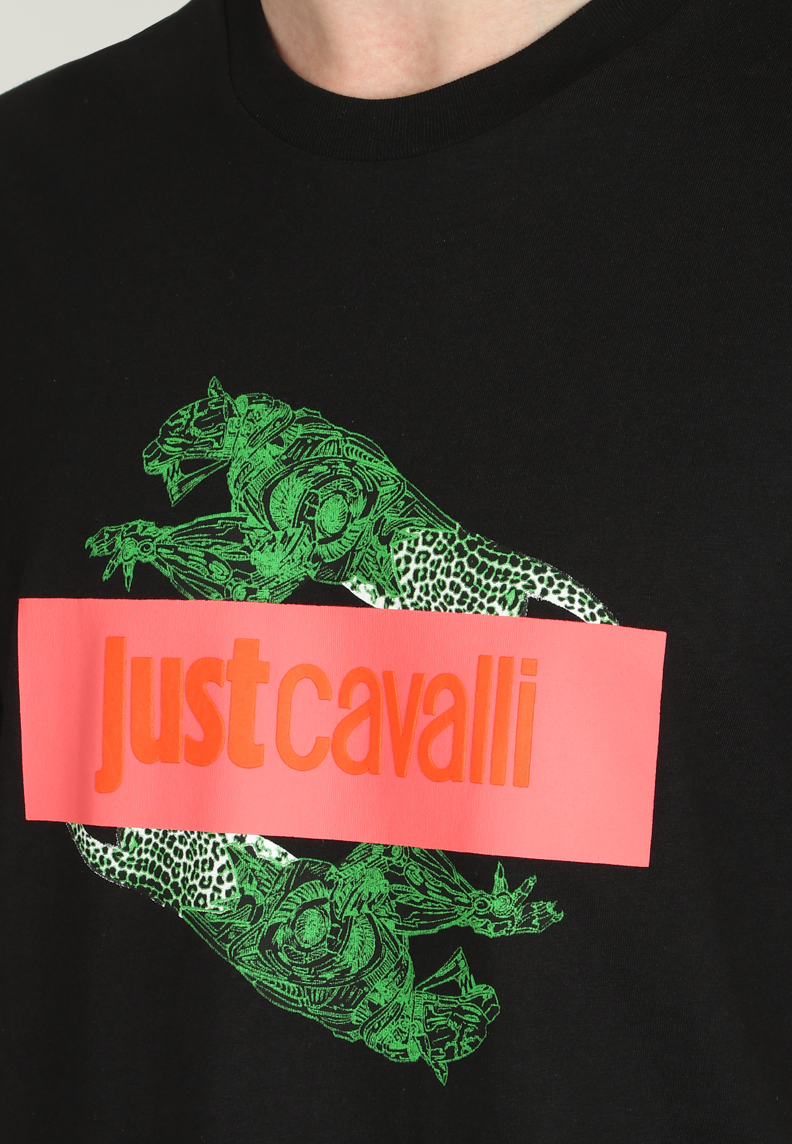 Футболка JUST CAVALLI  - Хлопок - цвет черный
