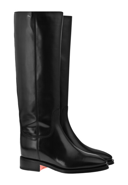 Кожаные ботфорты SANTONI