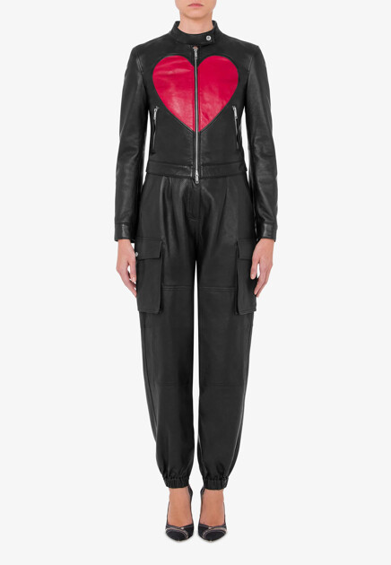 Кожаные брюки-карго MOSCHINO JEANS - ИТАЛИЯ