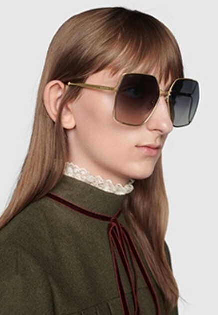 Солнцезащитные очки в металлической оправе GUCCI