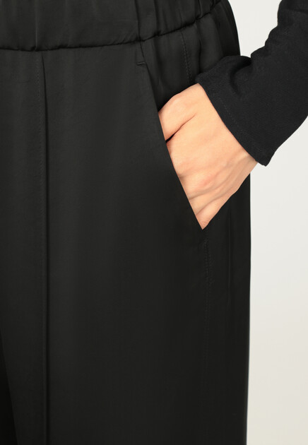 Брюки из атласной вискозы с боковыми разрезами JIL SANDER
