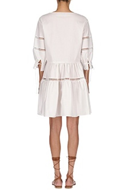 Хлопковое платье с перфорацией ERMANNO SCERVINO