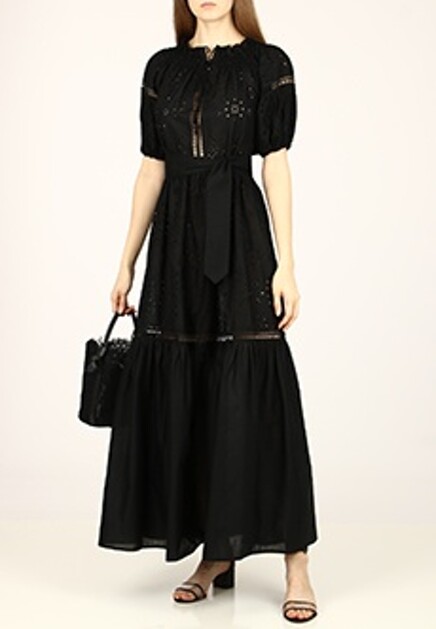 Длиное платье с открытыми плечами ERMANNO SCERVINO