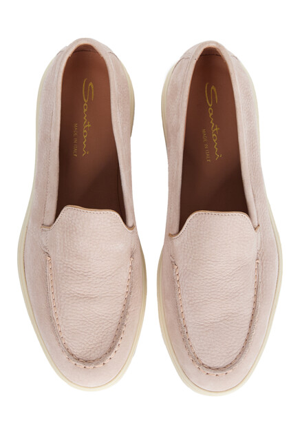 Лоферы SANTONI capsule  - Замша - цвет бежевый