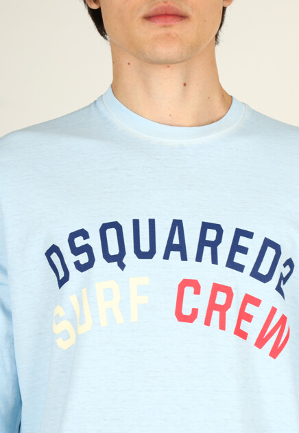 Лонгслив DSQUARED2  - Хлопок - цвет голубой