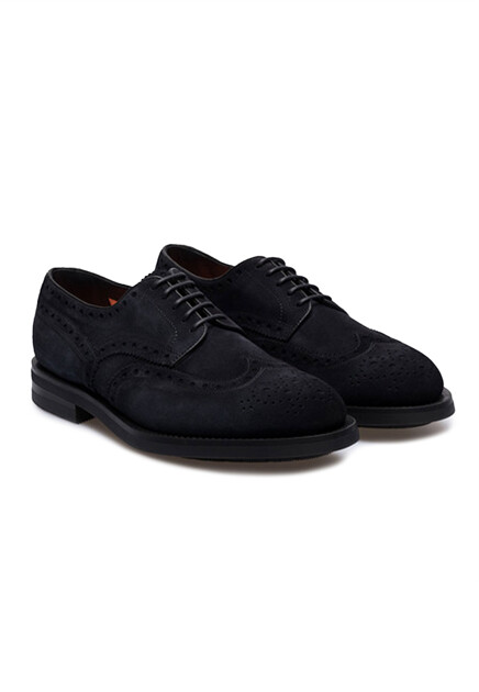 Замшевые броги  SANTONI - ИТАЛИЯ
