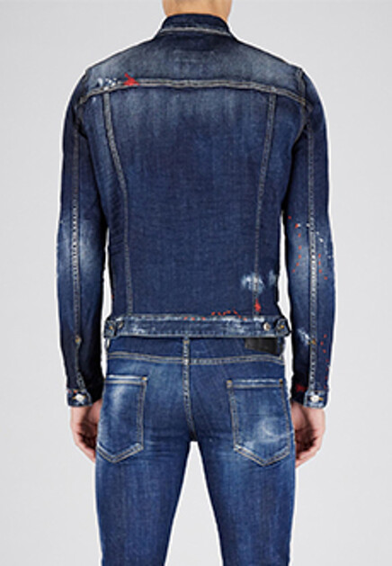 Джинсовая куртка с эффектом washed out DSQUARED2