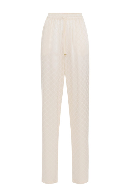 Жаккардовые атласные брюки ELISABETTA FRANCHI
