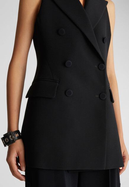 Жилет ERMANNO SCERVINO  - Вискоза, Ацетат - цвет черный