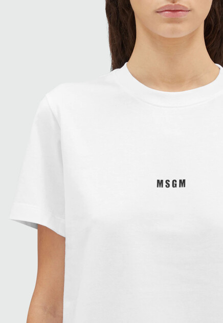 Футболка MSGM  - Хлопок - цвет белый
