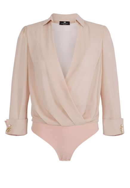 Рубашка-боди из жоржета ELISABETTA FRANCHI