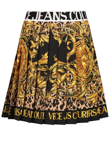 Плиссированная юбка с принтом VERSACE JEANS COUTURE
