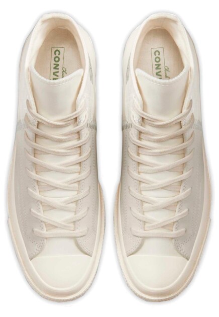 Хайтопы CONVERSE  - Кожа, Замша, Текстиль - цвет бежевый