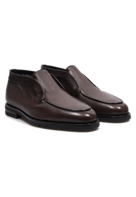 Кожаные дезерты с меховым подкладом SANTONI - ИТАЛИЯ
