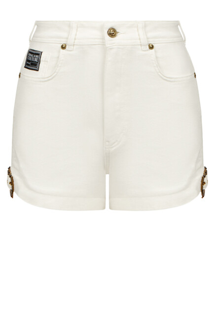 Джинсовые шорты с нашивкой  VERSACE JEANS COUTURE